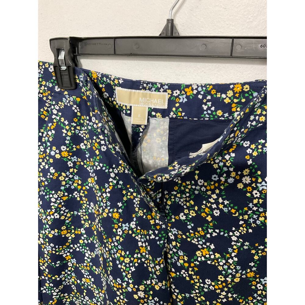 Michael Kors Women’s Floral Ankle Pants Size 8 Medium Summer Career Casual - Picture 5 of 5